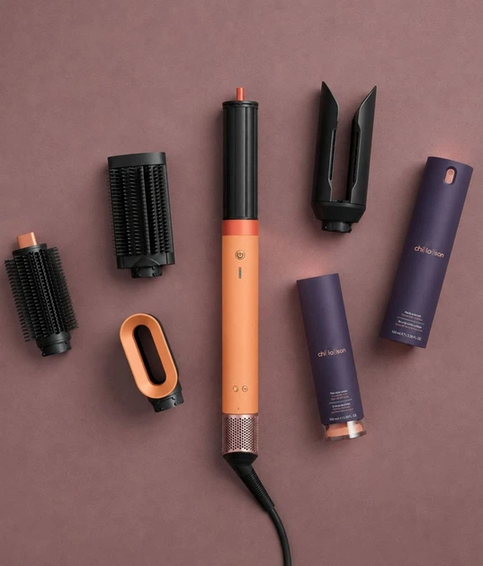 Стайлер DYS Airwrap HS09 Coanda 2x Multi-styler & Dryer 6в1 1700 Вт з кейсом Ceramic Apricot/Topaz Помаранчевий (P-403) - зображення 3