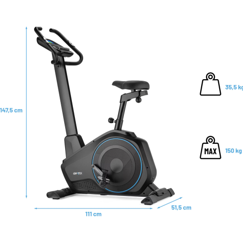 Велотренажер Gymtek XB6000 електромагнітний синій - Фото 2 Велотренажер Gymtek XB6000 електромагнітний синій - изображение 2