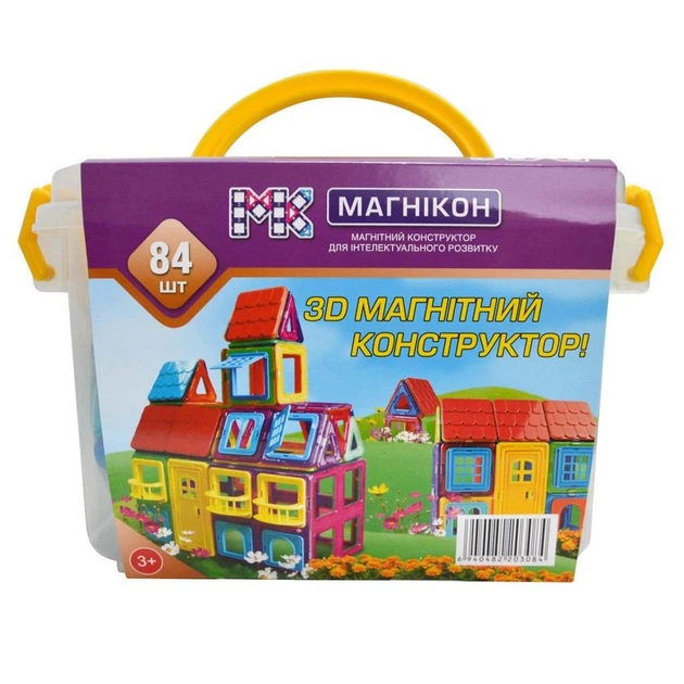 Конструктор Магнікон 84 детали Plastic box (МK-84) - Фото 3 Конструктор Магнікон 84 детали Plastic box (МK-84) - зображення 3