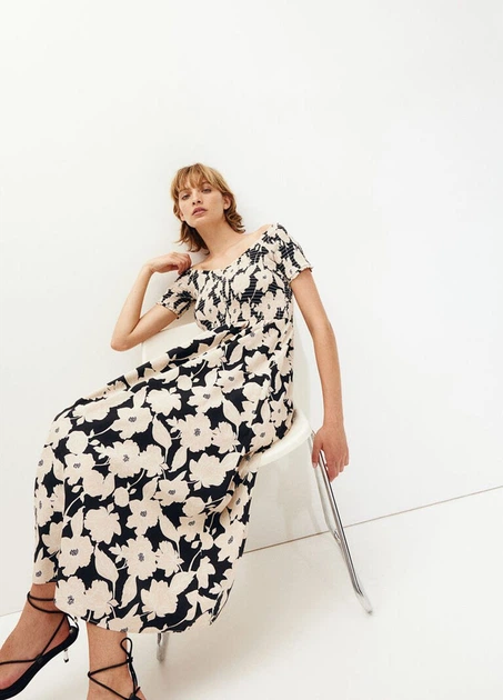 Сукня максі з віскози H&M 1241395002c34 XL комбінована (100015420) - Фото 1 Сукня максі з віскози H&M 1241395002c34 XL комбінована (100015420) - зображення 1