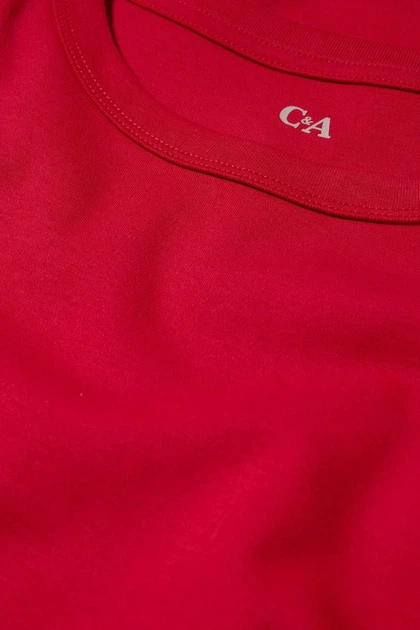 Платье-футболка из хлопка C&A 2235918c67 XXL красное (100015222) - Фото 6 Платье-футболка из хлопка C&A 2235918c67 XXL красное (100015222) - изображение 6