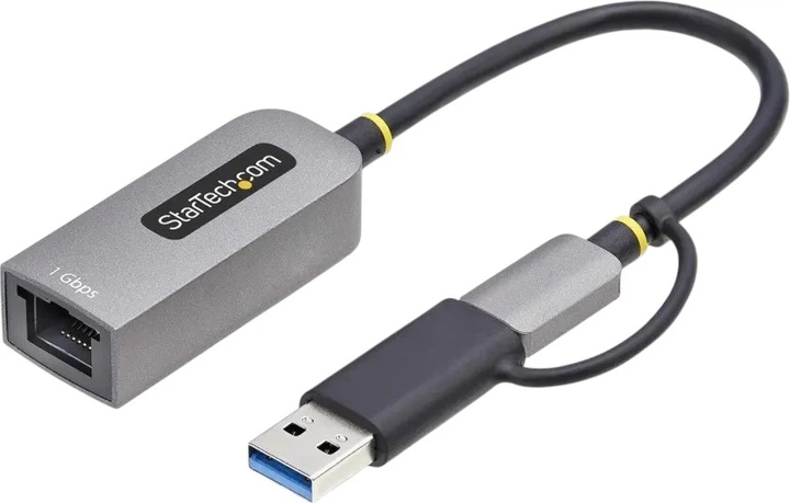 Karta sieciowa Startech USB-C to Ethernet Adapter with USB-A Dongle (C21GA-USB-ETHERNET) - Zdjęcie 2 Karta sieciowa Startech USB-C to Ethernet Adapter with USB-A Dongle (C21GA-USB-ETHERNET) - obraz 2