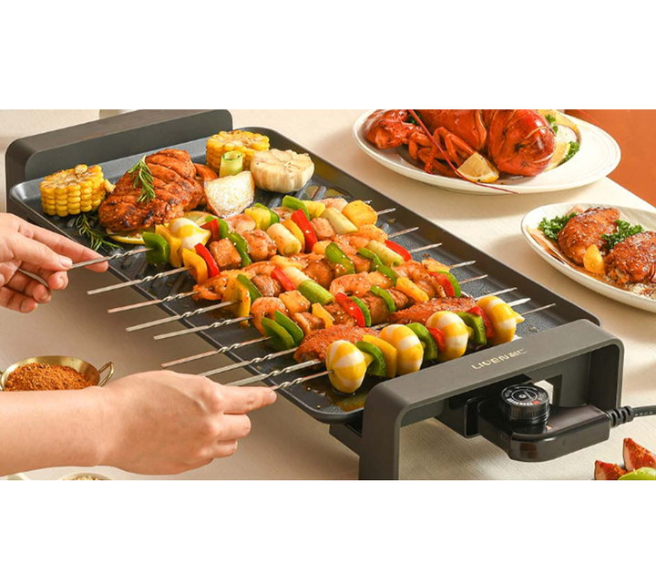 Електрогриль Xiaomi Liven Multi-functional Electric Barbecue Grill Pan, Black - изображение 5