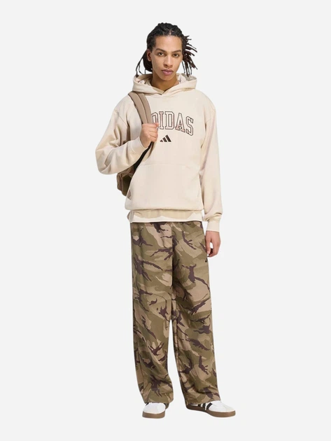 Худи утепленное мужское Adidas Seasonal Essentials Camo Hooded Sweat KF4184 S Бежевое (4069993309299) - Фото 3 Худи утепленное мужское Adidas Seasonal Essentials Camo Hooded Sweat KF4184 S Бежевое (4069993309299) - изображение 3