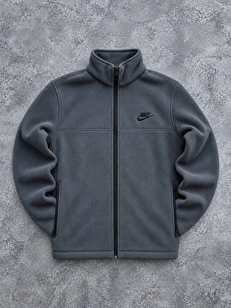Зип кофта на замке Nike графит Размер M (7441761) - Фото 1 Зип кофта на замке Nike графит Размер M (7441761) - изображение 1