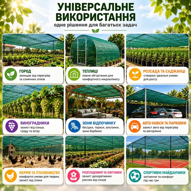 Затіняюча сітка Agreen 45%(4х10м) укріплений посилений край 007541 - зображення 8