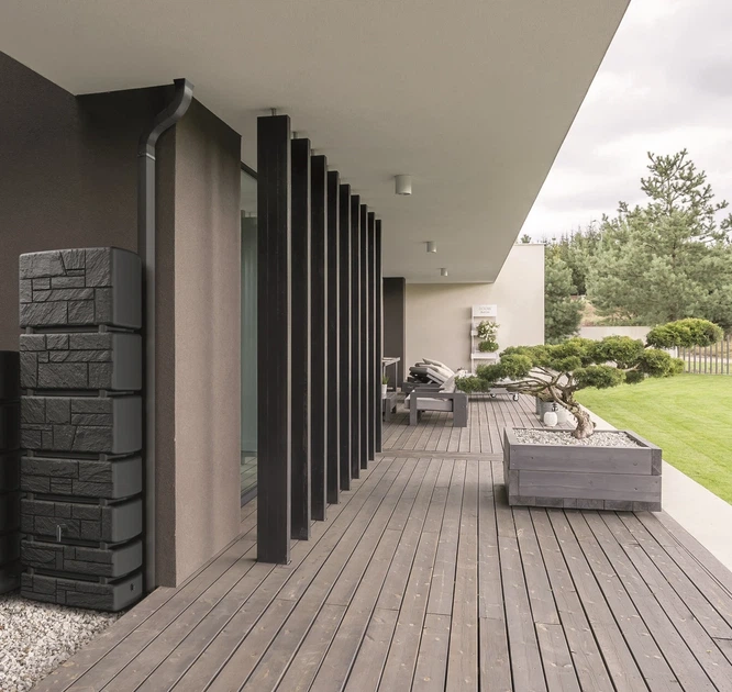 Емкость для сбора дождевой воды Prosperplast HDPE 350 л антрацит - изображение 6