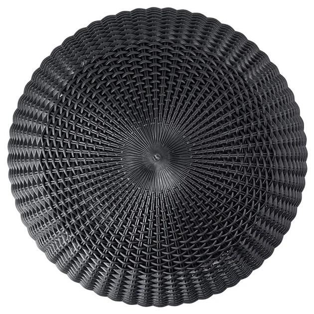 Горшок для растений пластиковый 8,6 л антрацит Rattan hanging sphere с цепками - изображение 9