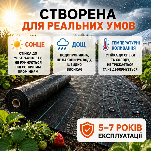 Агротканина Bradas 70 г/м² 0.4х100м чорна що мульчує 5768 - Фото 11 Агротканина Bradas 70 г/м² 0.4х100м чорна що мульчує 5768 - изображение 11