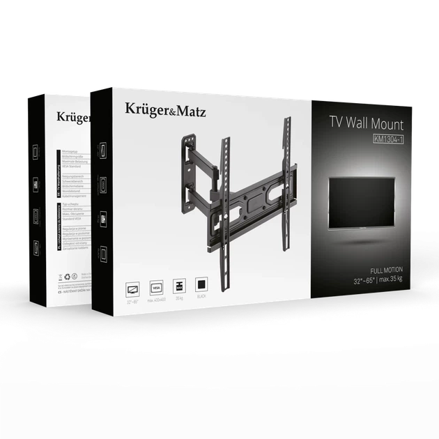 Кронштейн настенный Cabletech 32-65" Black (KM1304-1) - Фото 9 Кронштейн настенный Cabletech 32-65" Black (KM1304-1) - изображение 9