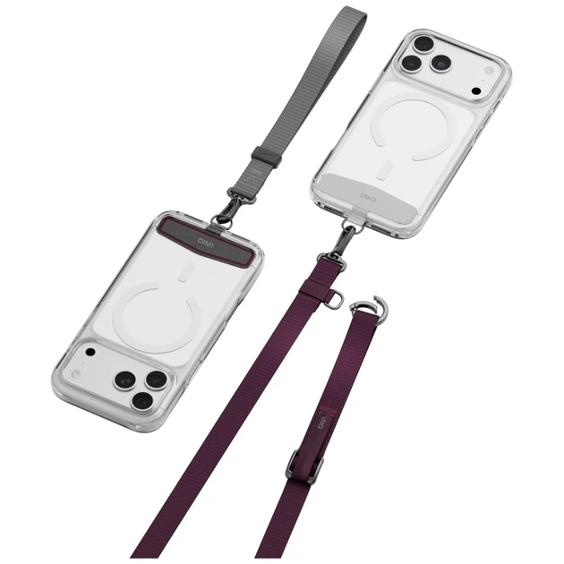 Универсальный ремешок UNIQ Vista Flex 2в1 для телефона Burgundy (UNIQ-VISTAFLEX2IN1-BGDYSGRY) - изображение 5