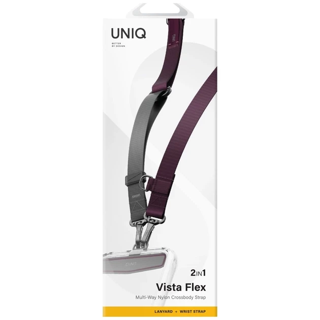 Универсальный ремешок UNIQ Vista Flex 2в1 для телефона Burgundy (UNIQ-VISTAFLEX2IN1-BGDYSGRY) - изображение 6