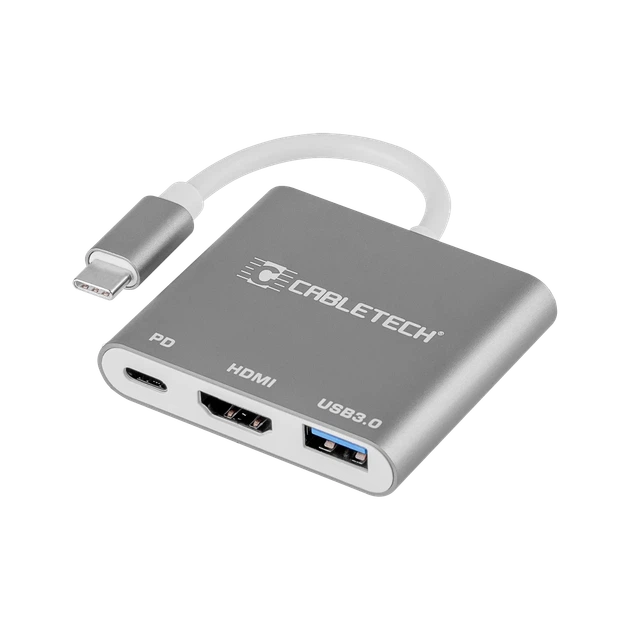 Адаптер Cabletech USB Type-C / USB 3.0 / HDMI 2.0 (KOM0952) - Фото 1 Адаптер Cabletech USB Type-C / USB 3.0 / HDMI 2.0 (KOM0952) - изображение 1