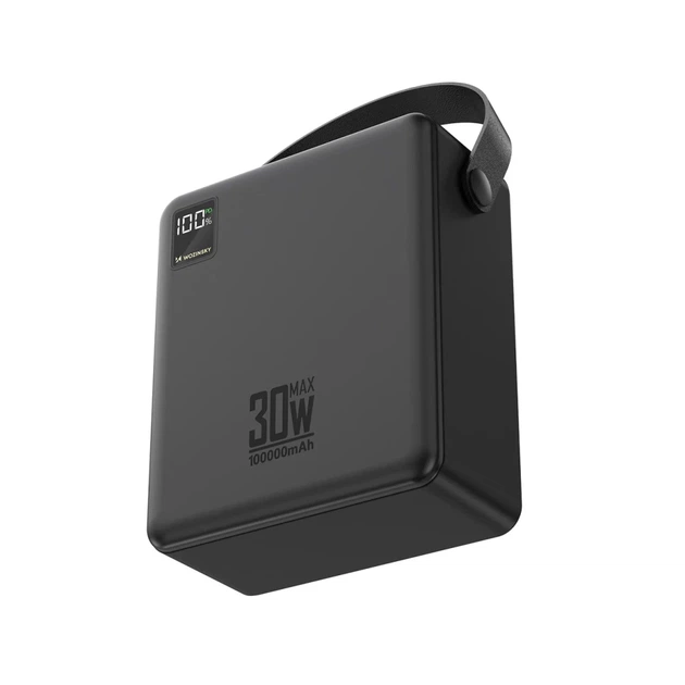 Powerbank Wozinsky W8-B 100000 mAh 30 W 2x USB-A і 2x USB-C з ліхтариком Black (5907769388125) - Фото 3 Powerbank Wozinsky W8-B 100000 mAh 30 W 2x USB-A і 2x USB-C з ліхтариком Black (5907769388125) - зображення 3