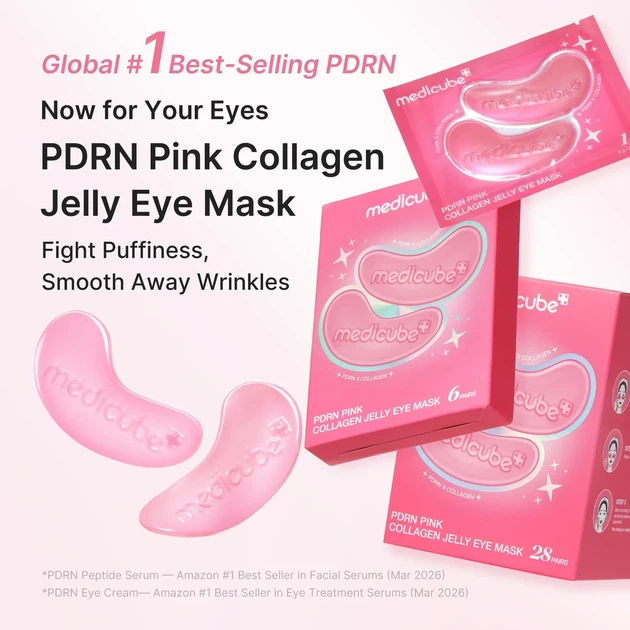 Гидрогелевые патчи под глаза Medicube PDRN Pink Collagen Jelly Eye Mask, 1 пара - Фото 6 Гидрогелевые патчи под глаза Medicube PDRN Pink Collagen Jelly Eye Mask, 1 пара - изображение 6