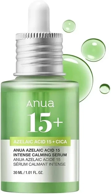 Сыроватка для лица ANUA Azelaic Acid 15 Intense Calming Serum 30 мл - Фото 1 Сыроватка для лица ANUA Azelaic Acid 15 Intense Calming Serum 30 мл - изображение 1