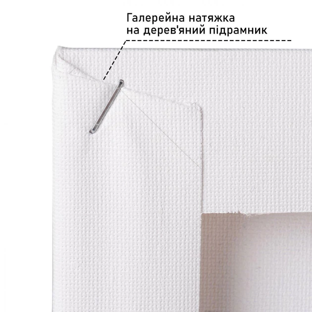 Холст на подрамнике SANTI 40x40 см мелкозернистый хлопковый - Фото 2 Холст на подрамнике SANTI 40x40 см мелкозернистый хлопковый - изображение 2