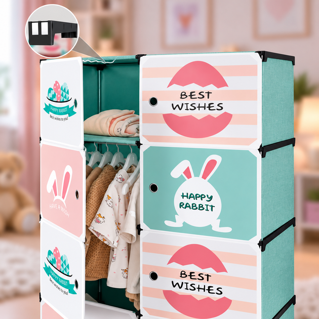 Шкаф детский пластиковый модульный 8 секций 82x29x124 см / Узкий сборный комод-органайзер для игрушек и вещей / Стеллаж для хранения - Фото 3 Шкаф детский пластиковый модульный 8 секций 82x29x124 см / Узкий сборный комод-органайзер для игрушек и вещей / Стеллаж для хранения - изображение 3