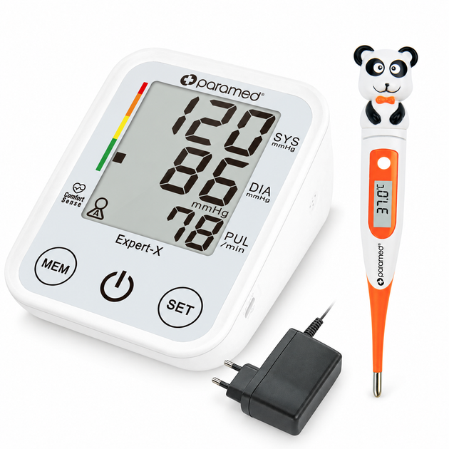 Тонометр автоматичний Paramed Expert-X + термометр Paramed Panda - зображення 7