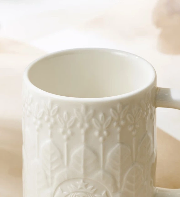 Кружка Starbucks Ink белая рельефная 414 мл, для кофе - Фото 5 Кружка Starbucks Ink белая рельефная 414 мл, для кофе - изображение 5