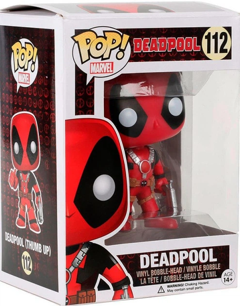 Фігурка Funko POP! Marvel: Deadpool — Deadpool Thumb Up (Дедпул з палецем вгору) #112 - Фото 1 Фігурка Funko POP! Marvel: Deadpool — Deadpool Thumb Up (Дедпул з палецем вгору) #112 - зображення 1