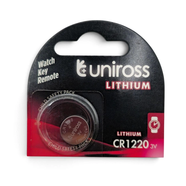 Батарейка литиевая Uniross Lithium CR1220 3V 1шт. (04791) - Фото 1 Батарейка литиевая Uniross Lithium CR1220 3V 1шт. (04791) - изображение 1