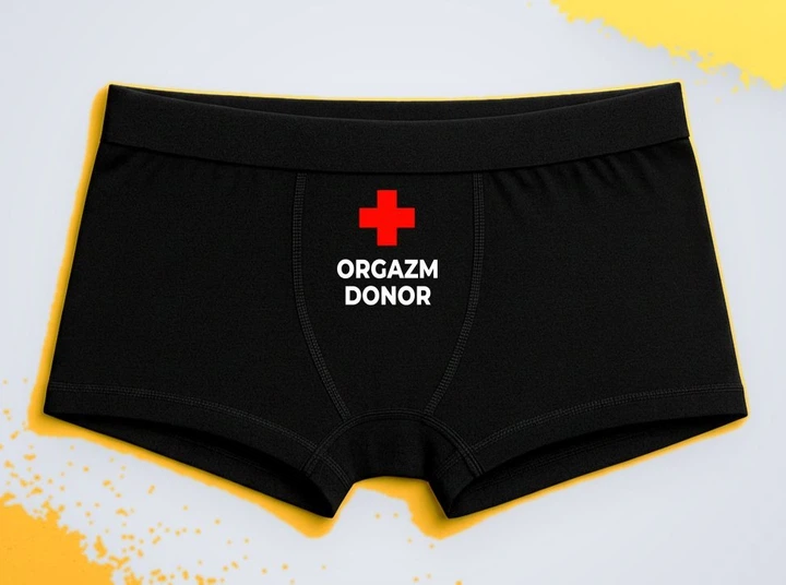 Мужские трусы-боксеры с принтом Orgazm Donor Оргазм Донор Черный L - Фото 1 Мужские трусы-боксеры с принтом Orgazm Donor Оргазм Донор Черный L - изображение 1