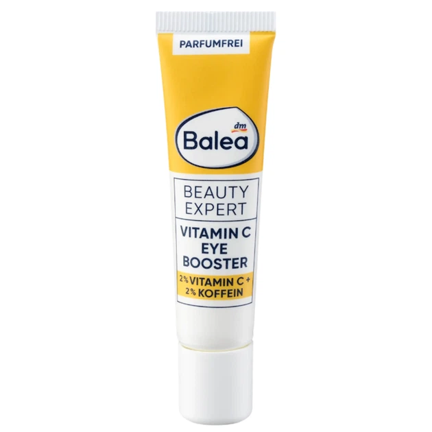 Крем для глаз Balea Augencreme Beauty Expert Vitamin C Eye Booster с витамином С и кофеином 15 мл - Фото 3 Крем для глаз Balea Augencreme Beauty Expert Vitamin C Eye Booster с витамином С и кофеином 15 мл - изображение 3