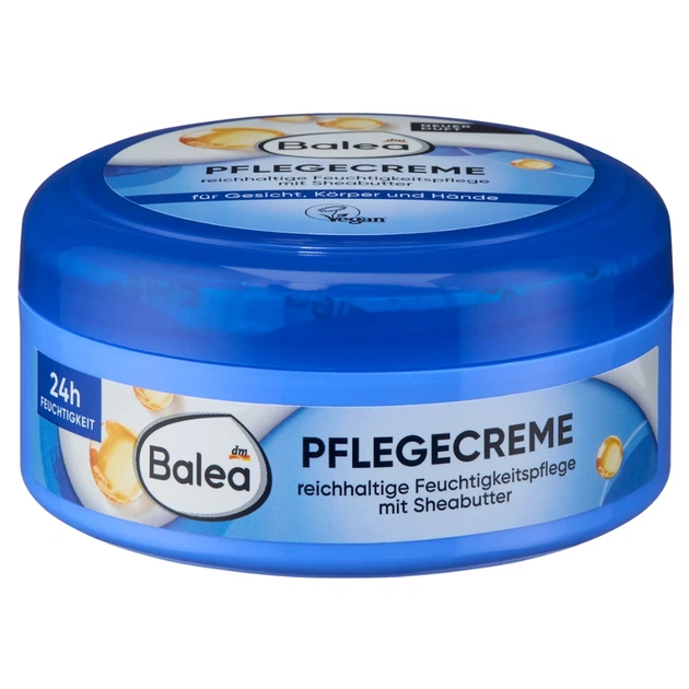 Питательный крем для ухода за лицом и телом Balea Pflege Creme с ши и миндальным маслом, 250 мл - Фото 1 Питательный крем для ухода за лицом и телом Balea Pflege Creme с ши и миндальным маслом, 250 мл - изображение 1