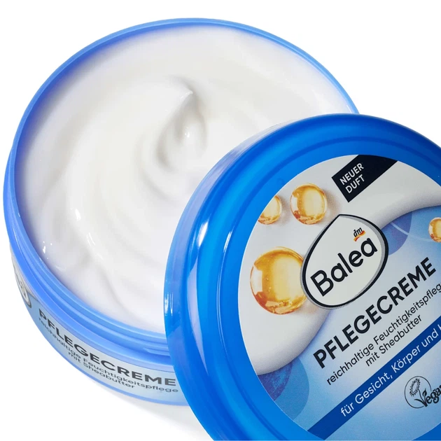 Питательный крем для ухода за лицом и телом Balea Pflege Creme с ши и миндальным маслом, 250 мл - Фото 2 Питательный крем для ухода за лицом и телом Balea Pflege Creme с ши и миндальным маслом, 250 мл - изображение 2