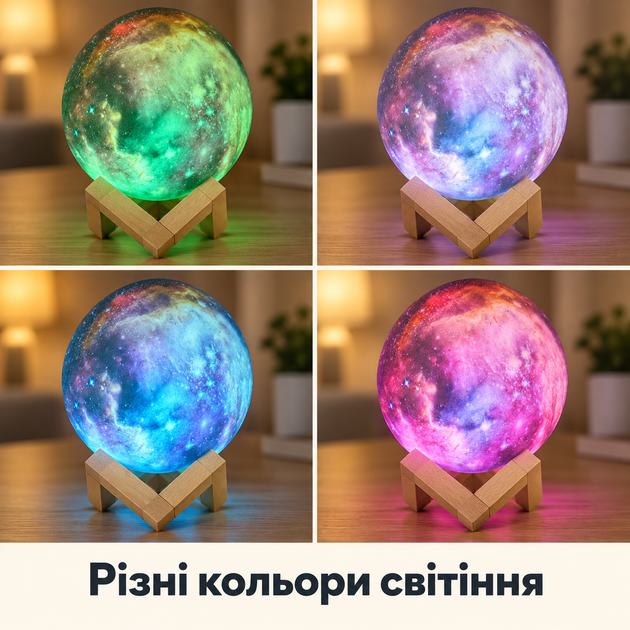 Настольный LED ночник "Galaxy Magic" 3D RGB с пультом и аккумулятором - изображение 2
