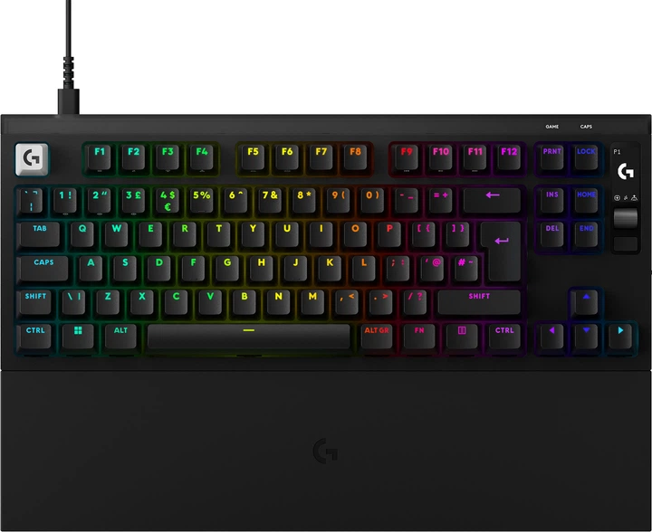 Клавіатура дротова Logitech G PRO X2 RAPID TKL RGB US USB Black (920-014083) - Фото 1 Клавіатура дротова Logitech G PRO X2 RAPID TKL RGB US USB Black (920-014083) - зображення 1