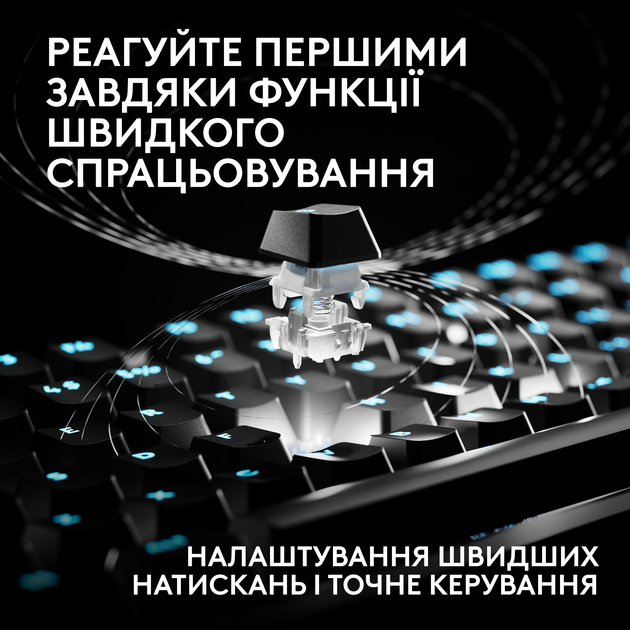 Клавіатура дротова Logitech G PRO X2 RAPID TKL RGB US USB Black (920-014083) - Фото 3 Клавіатура дротова Logitech G PRO X2 RAPID TKL RGB US USB Black (920-014083) - зображення 3