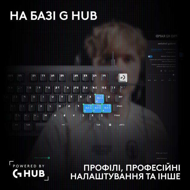 Клавіатура дротова Logitech G PRO X2 RAPID TKL RGB US USB Black (920-014083) - Фото 10 Клавіатура дротова Logitech G PRO X2 RAPID TKL RGB US USB Black (920-014083) - зображення 10