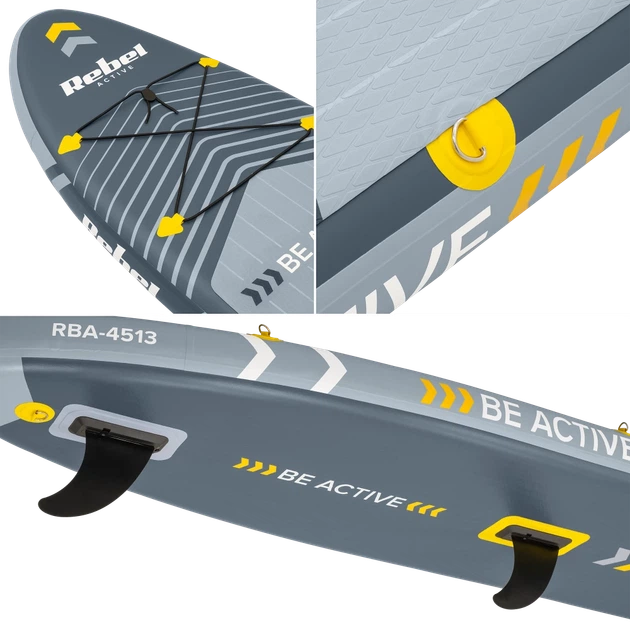 Дошка SUP REBEL ACTIVE Windsurfing помпована 305x76x15 см, набір (RBA-4513) - зображення 12