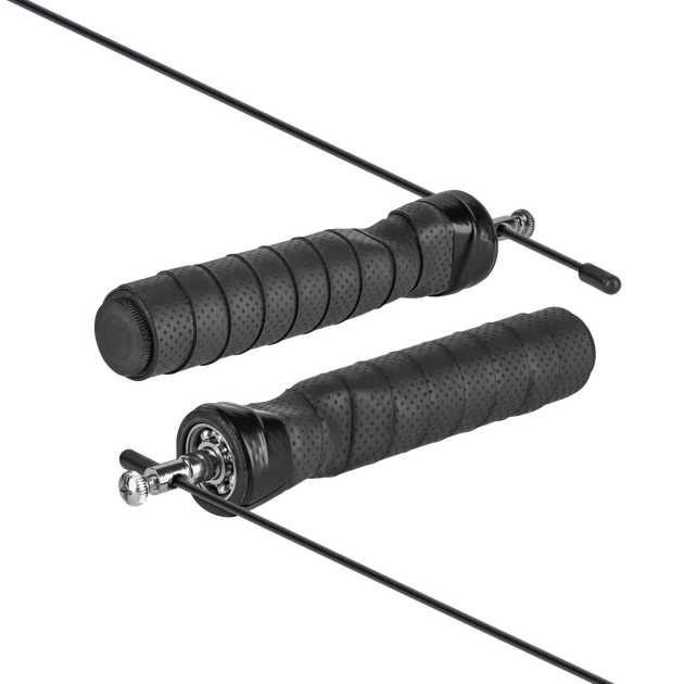 Скакалка боксерская REBEL ACTIVE с резиновой рукояткой 2x100g с металлическим подшипником 300см регулируемая (RBA-3203) - Фото 3 Скакалка боксерская REBEL ACTIVE с резиновой рукояткой 2x100g с металлическим подшипником 300см регулируемая (RBA-3203) - изображение 3