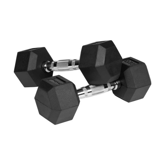 Гантелі REBEL ACTIVE HEX гумовані 2x4 кг (RBA-2325-04) - зображення 2
