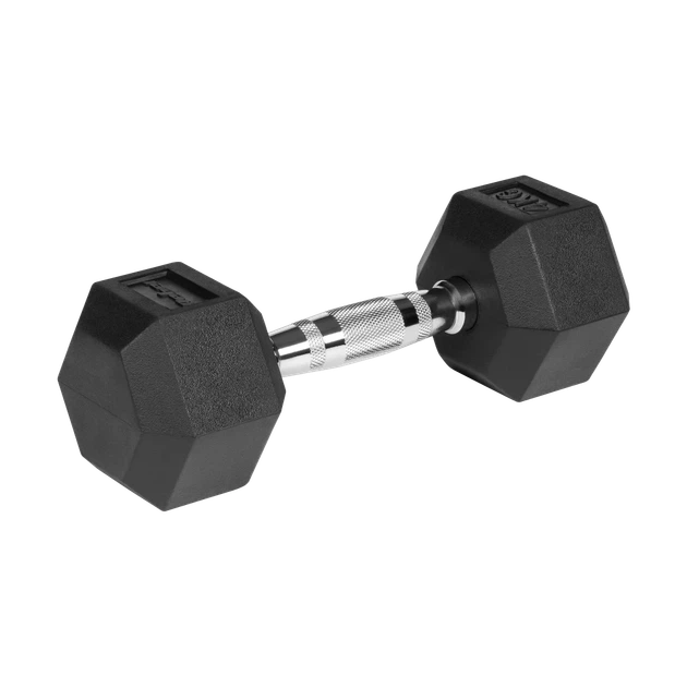 Гантелі REBEL ACTIVE HEX гумовані 2x4 кг (RBA-2325-04) - зображення 3