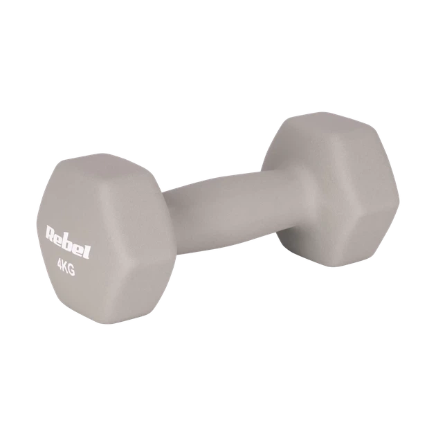 Гантелі REBEL ACTIVE Neoprene HEX 2x4kg (RBA-2330-4) - Фото 3 Гантелі REBEL ACTIVE Neoprene HEX 2x4kg (RBA-2330-4) - зображення 3