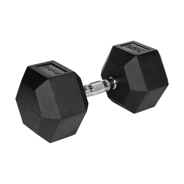 Гантель REBEL ACTIVE HEX 30 кг гумированная - Фото 1 Гантель REBEL ACTIVE HEX 30 кг гумированная - изображение 1