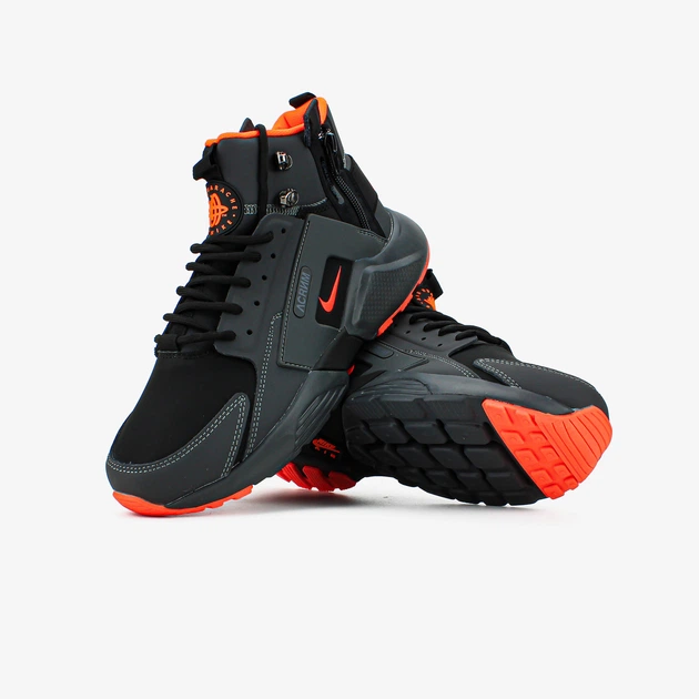 Кроссовки зимние мужские Ni Huarache Acronym termo Black Orange / Най Хуарачи Акронум термо черные 40 - изображение 6