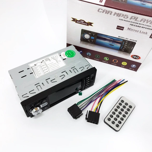 Автомагнитола MP5 4026UM с экраном 4.1 дюйма, AUX вход, Bluetooth, 1 DIN, магнитола в машину - изображение 14