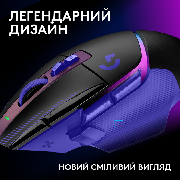 Миша Logitech G502 X Plus Lightspeed RGB Wireless Dark Lilac (L910-007810) - зображення 3