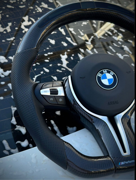 Кермо BMW F Series M Performance карбонове з LED-екраном F20 F21 F23 F30 F31 F32 F33 F36 X3 F25 F15 F01 F02 F06 F07 F10 F11 F12 F13 (P-423) - изображение 4