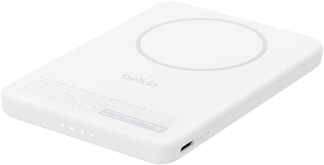 Powerbank Belkin BoostCharge Slim Magnetic 5000 mAh 15W White  (BPD011HQWH) - obraz 2