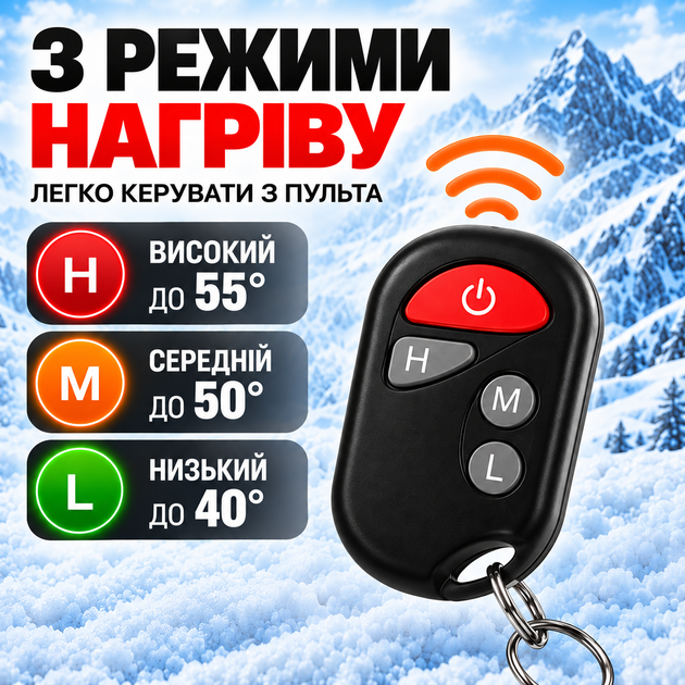 Стельки с подогревом беспроводные с USB термостельки зимние с аккумулятором и пультом универсальные многоразовые электрические стельки для обуви до -50° 41-46 kayfovo ST-10 - Фото 2 Стельки с подогревом беспроводные с USB термостельки зимние с аккумулятором и пультом универсальные многоразовые электрические стельки для обуви до -50° 41-46 kayfovo ST-10 - изображение 2