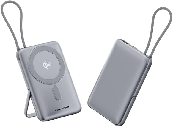 УМБ Powerton Energy MagCore Wireless 10000mAh 22.5W Silver (WPAN31-3) - зображення 2