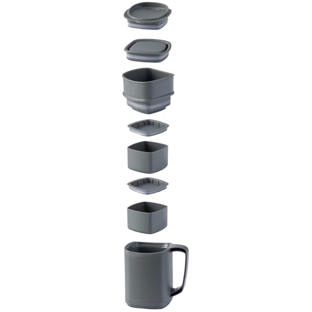 Термокружка RidgeMonkey ThermoMug DLX Brew Set Grey с набором емкостей - изображение 2