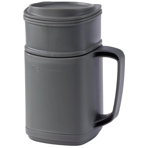 Термокружка RidgeMonkey ThermoMug DLX Brew Set Grey с набором емкостей - изображение 7