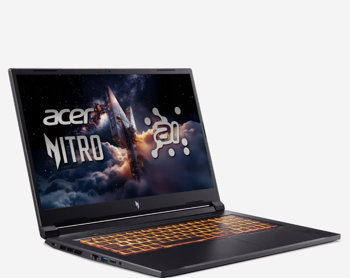 Ноутбук Acer Nitro V17 AI ANV17-41 || NH.QYVEP.003, AMD Ryzen 5 240, 16 ГБ DDR5, SSD 2 ТБ, RTX 5060 8 ГБ, 17.3" Full HD IPS 144 Гц, Windows 11 Home - изображение 2